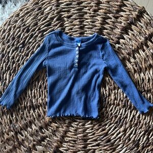 Ribbed button cotton shirt